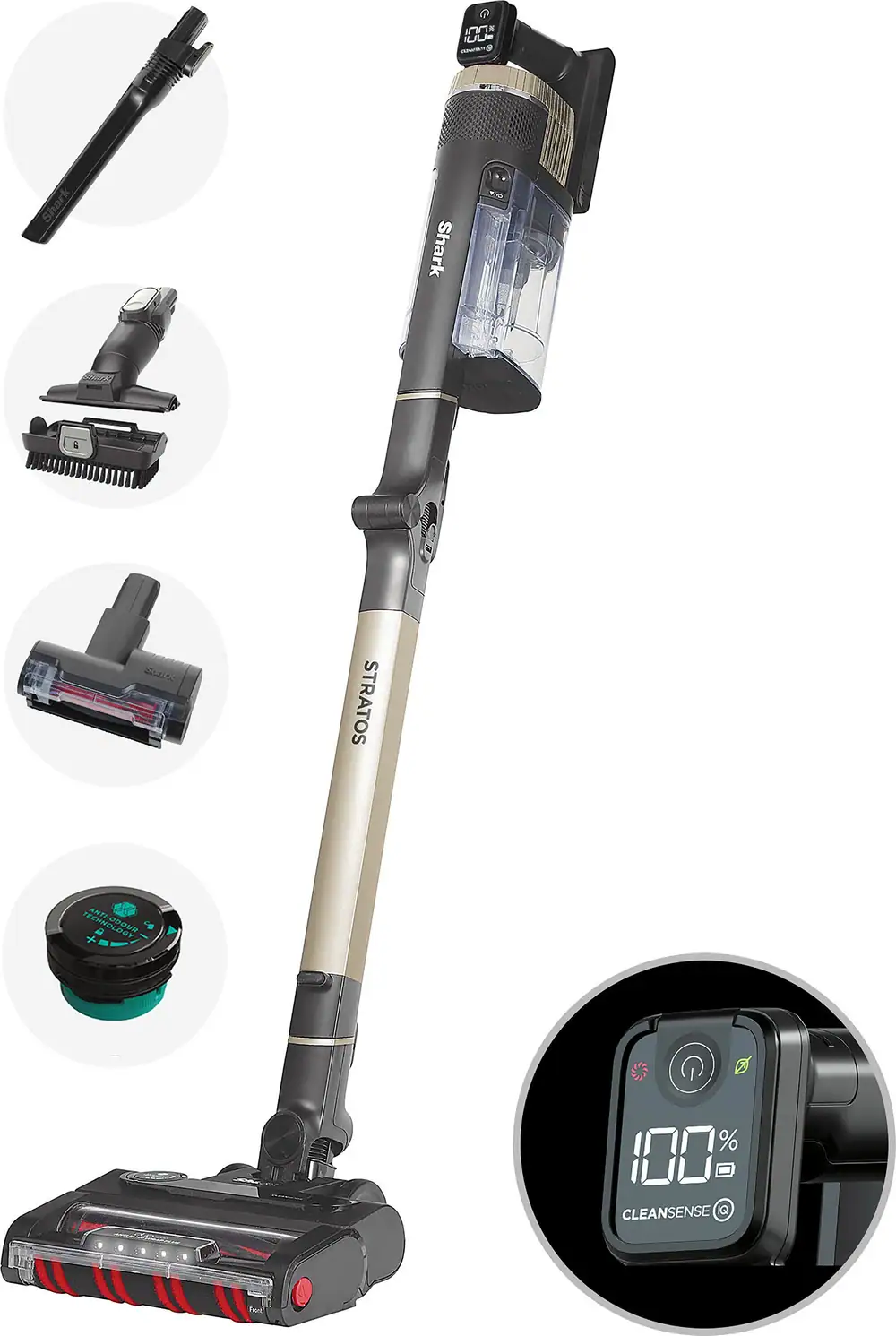Shark Stratos with Anti-Hair Wrap Plus & Clean Sense IQ Cordless Vacuum Cleaner with up to 60 Minutes Run Time