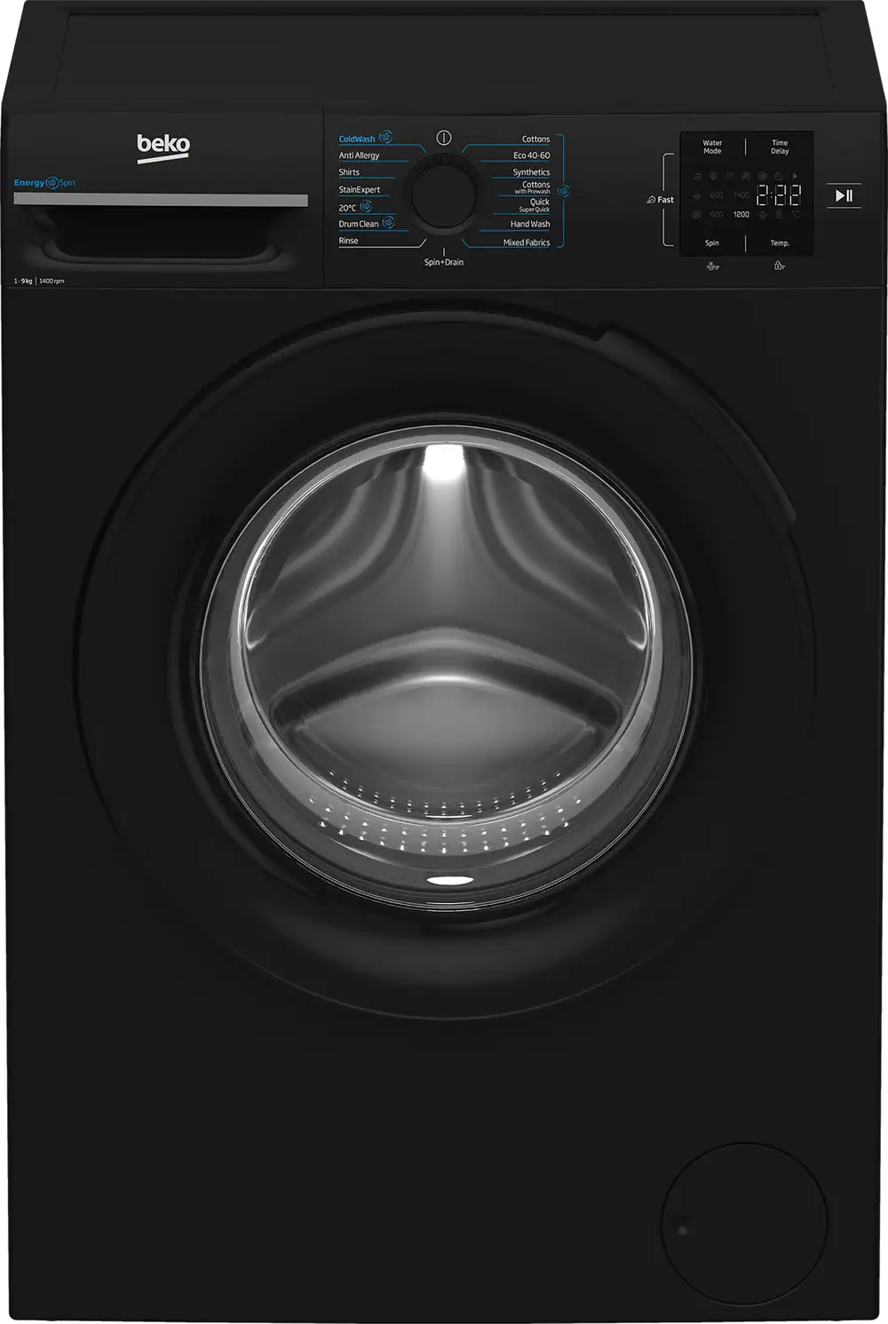 Beko EnergySpin™ BM3WT3941B 9kg Washing Machine with 1400 rpm