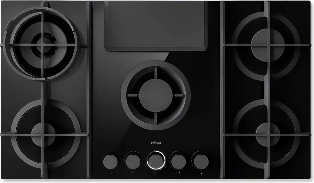Elica NikolaTesla Flame EVO NT-FLAME-EVO-BL 88cm Venting Gas Hob