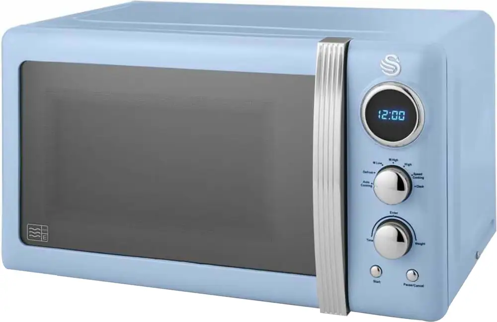 Swan Retro SM22030LBLN 20 Litre 26cm High, Freestanding Small Standard Microwave Oven