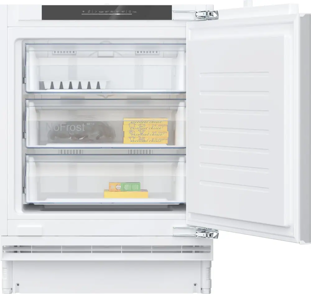 NEFF N50 GU7212FE0G Integrated Frost Free Under Counter Freezer with Fixed Door Hinge Kit