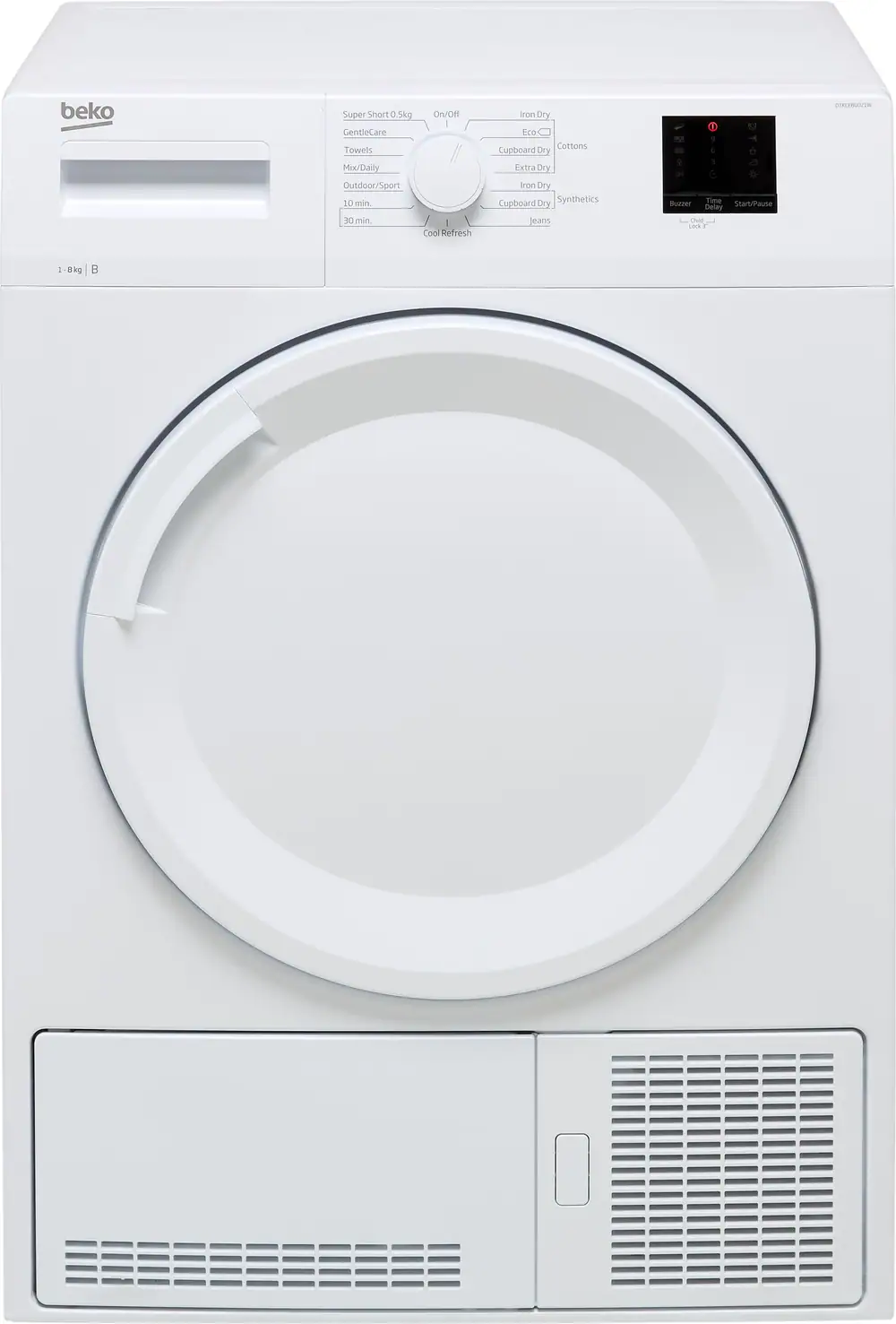 Beko DTKCE80021W 8Kg Condenser Tumble Dryer